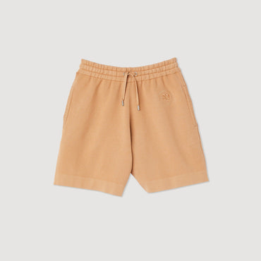 Women Knit Shorts - Powder