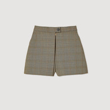 Women Checked Shorts - Brown