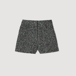 Women Tweed Shorts - Multi-Color