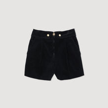 Women Corduroy Shorts - Black