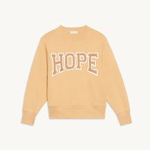 Women Organic Cotton Sweatshirt With Lettering - Beige