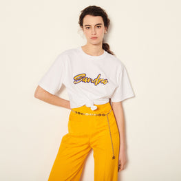 Women Embroidered T-Shirt - White