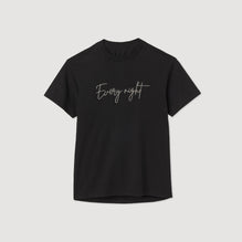 Women Embroidered Every Night T-Shirt - Black