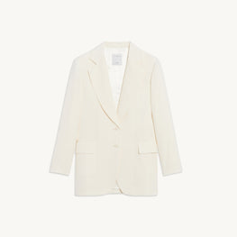 Women Flowing Tailored Jacket - Ecru