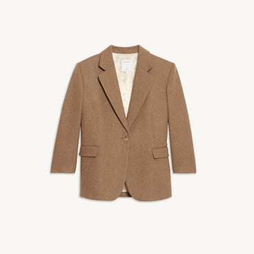 Women Oversized Suit Jacket - Brown