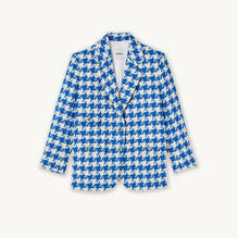 Women Oversized Suit Jacket - Blue