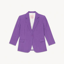 Women Oversized Tailored Jacket - Purple