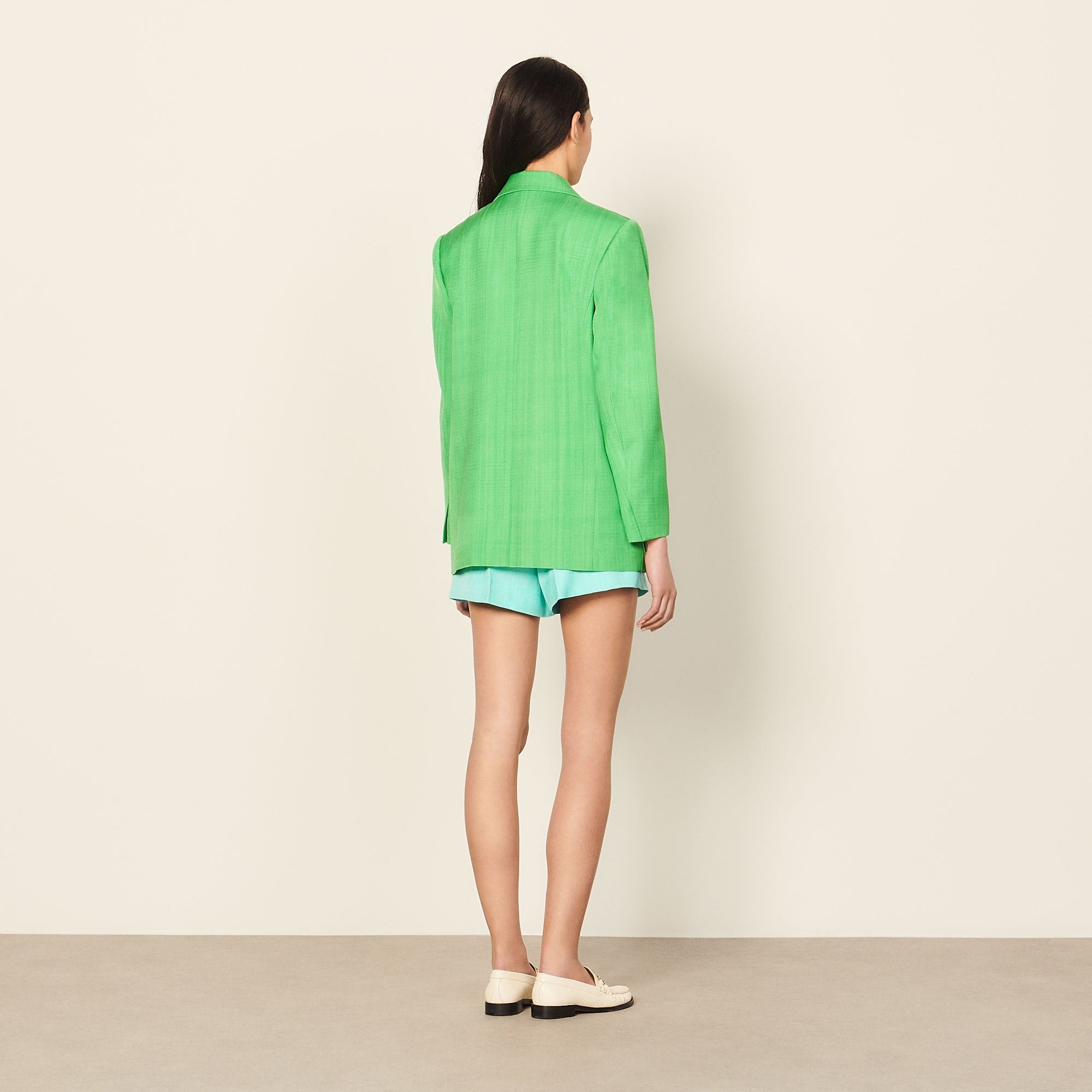 Women Tailored Jacket - Green Grass