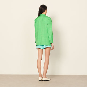 Women Tailored Jacket - Green Grass