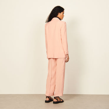 Women Tailored Jacket - Poudre Pink