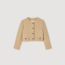 Women Tweed Jacket - Sand