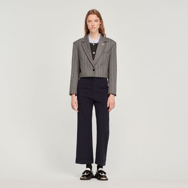 Women Short Dinner Jacket - Dark Grey