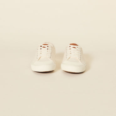 Men Low-Top Canvas Trainers - White