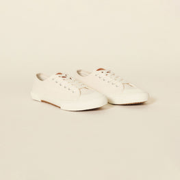 Men Low-Top Canvas Trainers - White