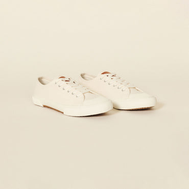 Men Low-Top Canvas Trainers - White