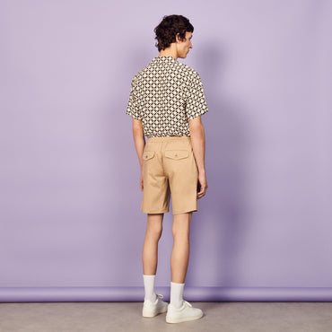 Men Organic Cotton Shorts - Beige