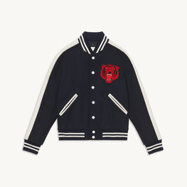 Men Varsity Jacket - Navy Blue