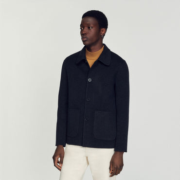 Men Wool Jacket - Heather Charcoal