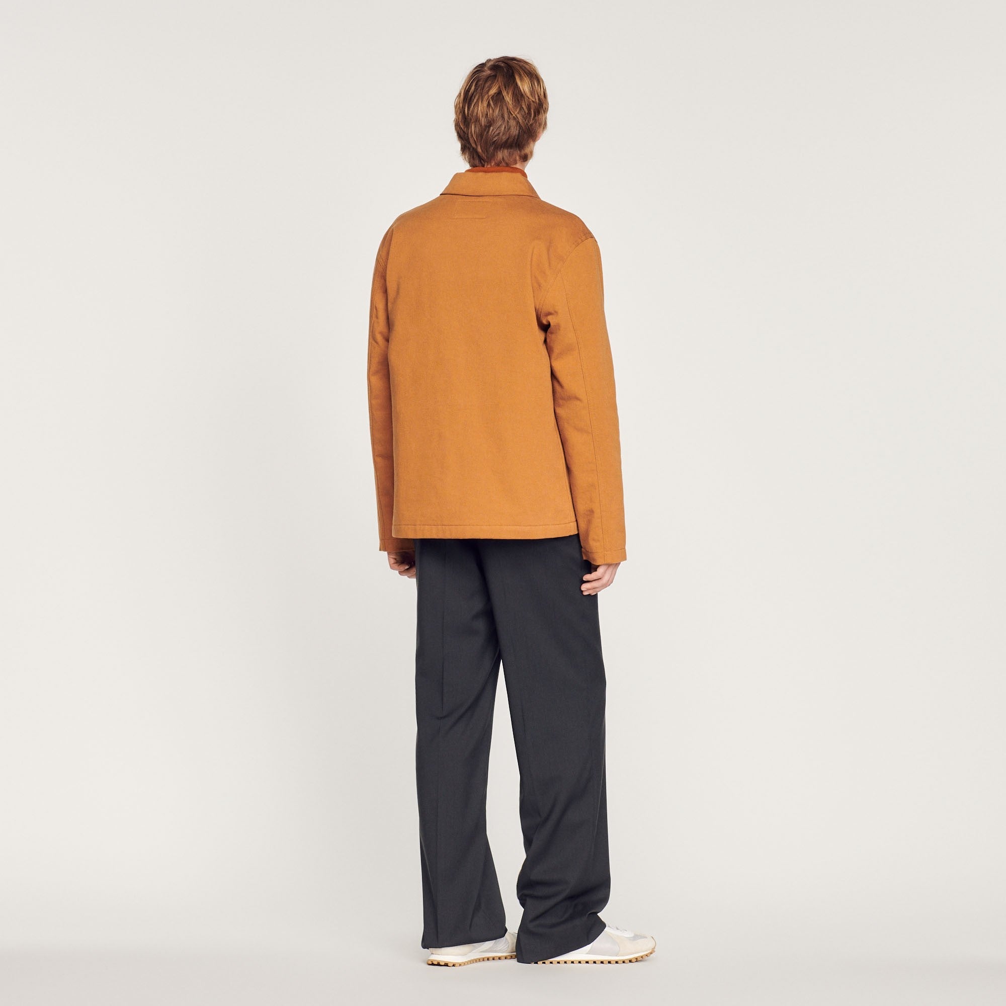 Men Cotton Worker Jacket - Camel