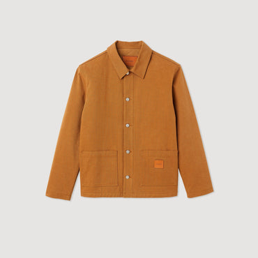 Men Cotton Worker Jacket - Camel