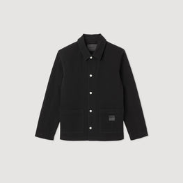 Men Cotton Worker Jacket - Black