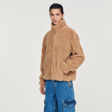 Men Fleece Jacket - Camel