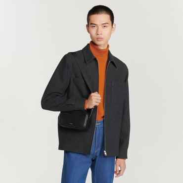 Men Wool Overshirt - Heather Charcoal