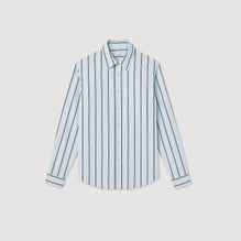 Men Striped Shirt - Light Blue