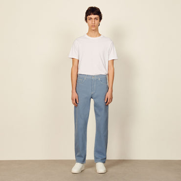 Men Straight-Cut Jeans - Sky Blue