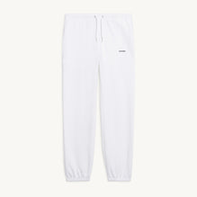 Men Embroidered Fleece Jogging Bottoms - White