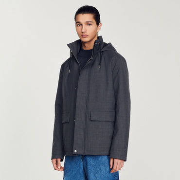 Men Technical Coat - Heather Charcoal