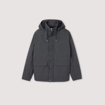 Men Technical Coat - Heather Charcoal