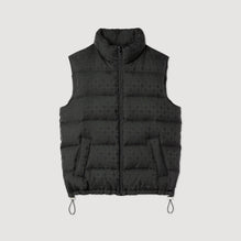 Men Sleeveless Padded Sandro Logo Jacket - Black