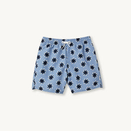 Men Floral Print Swim Shorts - Blue