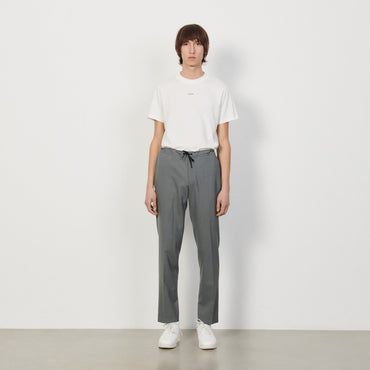 Men Trousers With Elasticated Waist - Light Grey