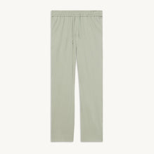 Men Cotton Carrot-Fit Trousers - Light Green