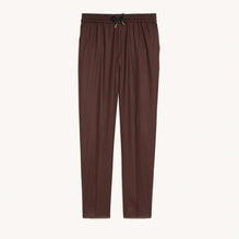 Men Flannel Trousers - Bordeaux