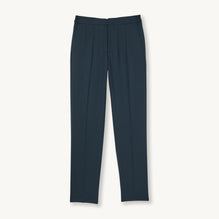 Men Straight-Leg Virgin Wool Trousers - Blue Grey