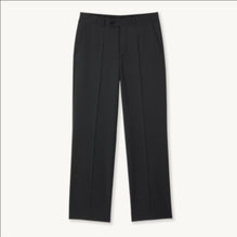 Men Wide-Leg Suit Trousers - Dark Grey