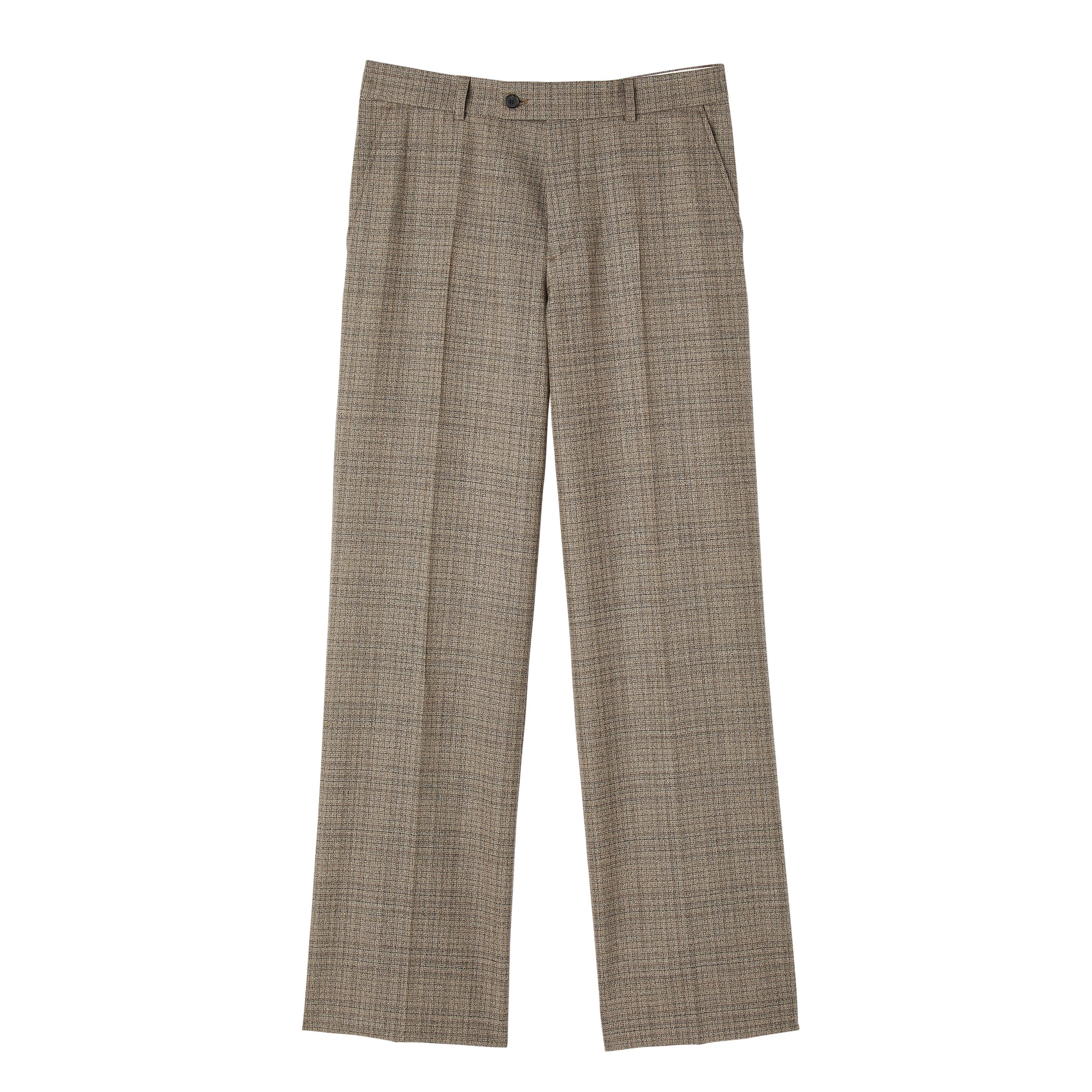 Men Wool Suit Trousers - Grey