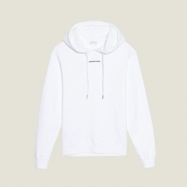 Men Hoodie Sweatshirt With Logo Embroidery - White