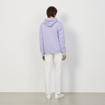 Men Organic Cotton Embroidered Hoodie - Mauve