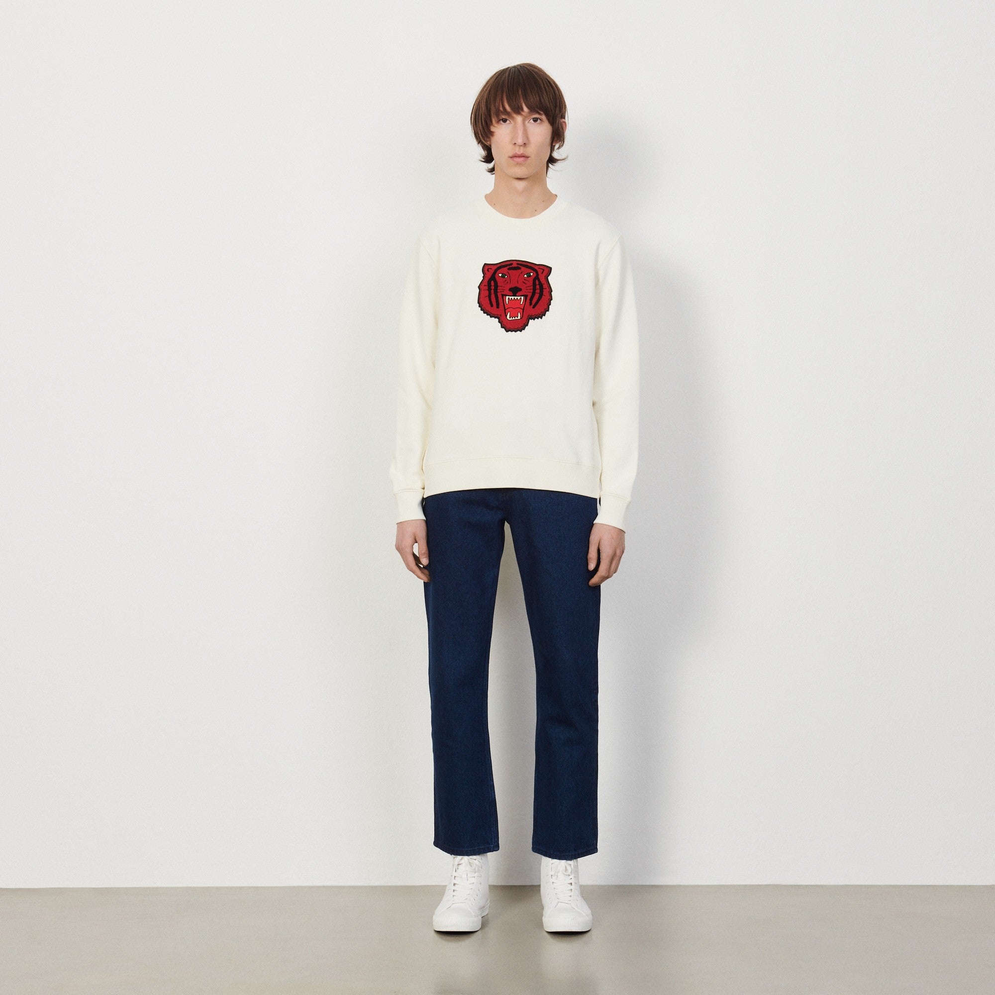 Men Sweatshirt With Patch - Off-White