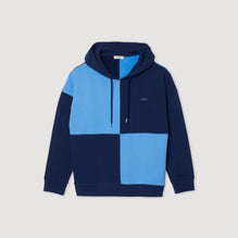 Men Oversized Fleece Hoodie - Bleu / Marine