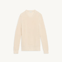 Men Cotton And Silk Sweater - Ecru