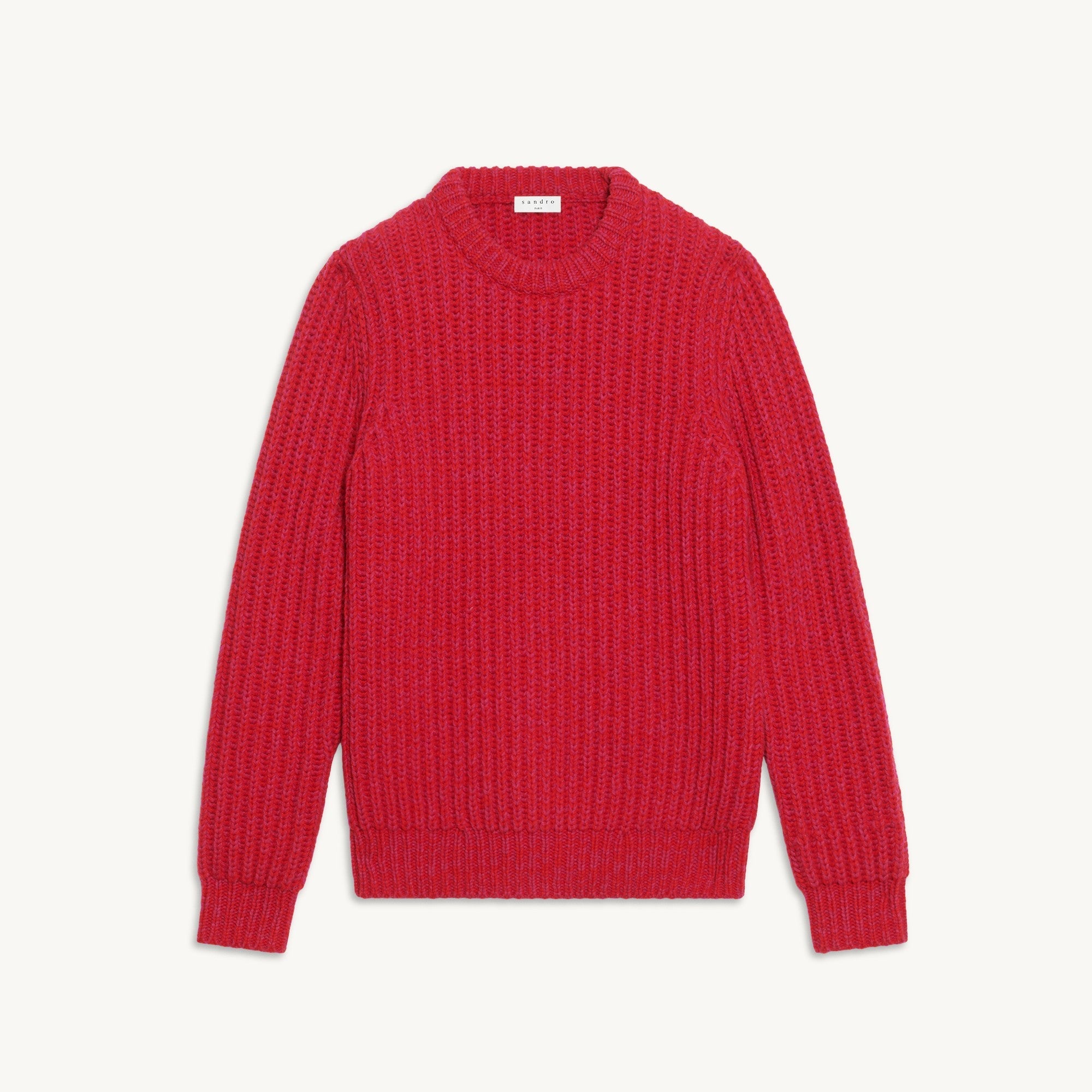 Men Wool Blend Sweater - Pink