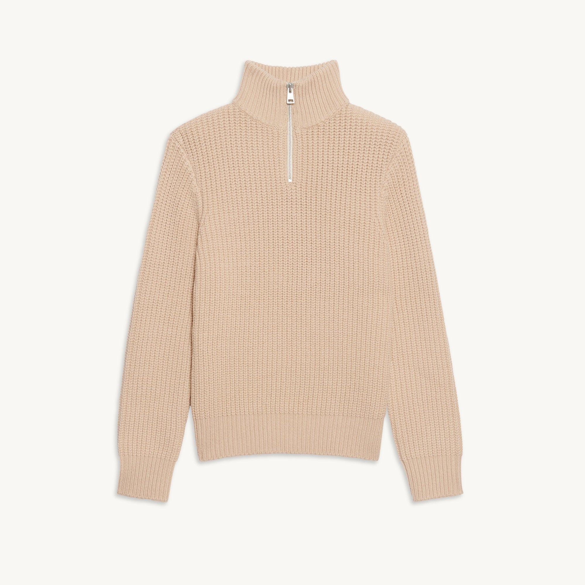 Men Trucker-Neck Sweater - Beige