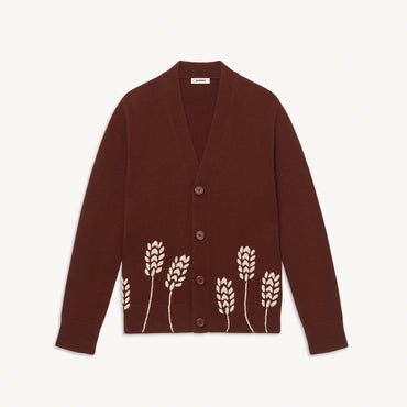 Men Wool Cardigan With Embroidery - Teck