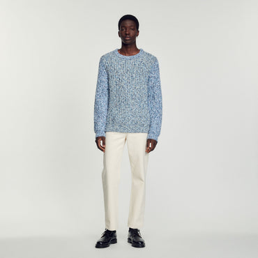 Men Wool Sweater - Sky Blue