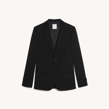 Men Wool Suit Jacket - Black